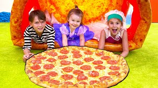 Pizza Song Five Kids Nursery Rhymes amp Kids Songs [upl. by Camel]