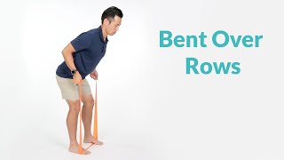 Resistance Band Exercise Bent Over Rows [upl. by Ellenid]