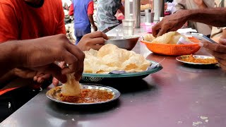 Best Halwa Puri of Dhamthal Karachi  Inside the Kitchen  Pakistan Street Food [upl. by Talie270]