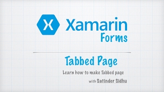 Xamarin Forms Tutorials 4  TabbedPage [upl. by Rexfourd]