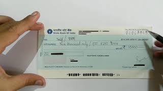 How to fill a cheque in english  How to fill cheque  How to fill sbi check [upl. by Adnirim]