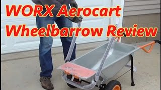 WORX Aerocart 8in1 Wheelbarrow Review [upl. by Ahsie720]