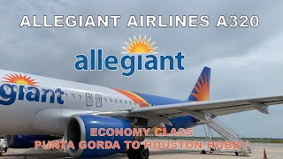 Allegiant Airlines A320 Trip Report Economy  Punta Gorda PGD to Houston Hobby HOU [upl. by Elana]