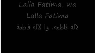 Chanson marocaine  Lalla Fatima avec paroles et traductionflv [upl. by Ahtnamys]