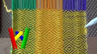 MultiHeddle Weaving on Rigid Heddle Loom using iWeaveIt  Part II [upl. by Paget915]