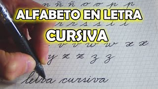 CALIGRAFÍA Cómo ESCRIBIR el ABECEDARIO en letra CURSIVA minúscula [upl. by Eyllek]