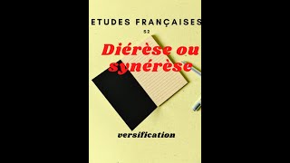 la versification Diérèse ou synérèse s2 études françaises [upl. by Marler]