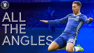 Eden Hazards Stunning Solo Goal v Arsenal 1617  All The Angles [upl. by Akcirederf]