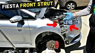 FORD FIESTA FRONT STRUT REPLACEMENT REMOVAL MK7 ST [upl. by Niliac]