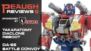 Video Review TakaraTomy Diaclone Reboot  DA65 BATTLE CONVOY [upl. by Ahsaela]