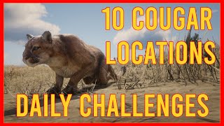 RDR2 Cougar Location  10 Spawn Points  Red Dead Online Daily Challenges [upl. by Munson]