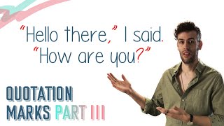 QUOTATION MARKS PART 3  English Lesson [upl. by Nemzzaj]