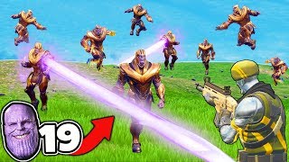 KILLING THANOS 19 TIMES in Fortnite Battle Royale [upl. by Voltz]