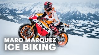 MotoGP Champion Races Up Snow and Ice at World Cup Ski Course [upl. by Umberto]