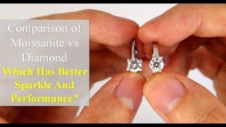 Moissanite vs Diamond  Side by Side Comparison of Performance [upl. by Innaig]