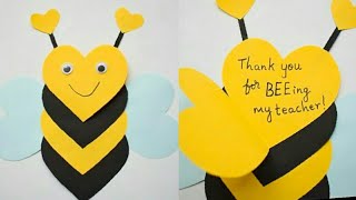 Cute Teachers Day Cards  DIY Teachers Day Card  Fun Paper Crafts for School [upl. by Chrissy]