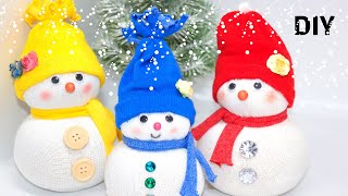 DIY How to Make an Adorable Snowman with a Sock [upl. by Yeo]