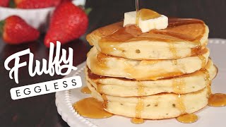 Eggless Fluffy Pancakes  Easy One Bowl  How Tasty Channel [upl. by Nnylorac]