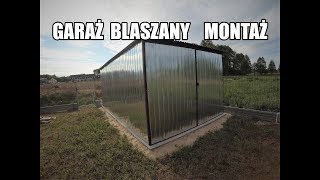 Garaż blaszany 3x5 jak wygląda MONTAŻ jak zrobić posadzkę pod garaż [upl. by Ahsatniuq725]