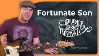 How to play Fortunate Son  Guitar Lesson [upl. by Adnuhsed]