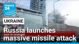 War in Ukraine Russia launches wave of missile attacks across country • FRANCE 24 English [upl. by Ahsekim]