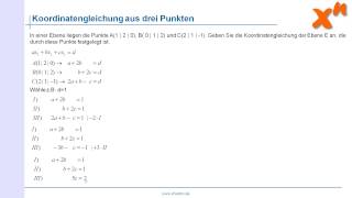 45 Koordinatengleichung aus drei Punkten [upl. by Jeffcott]