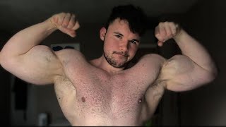 bodybuilder getting leaner on lockdown flexing update [upl. by Jdavie]