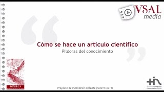 ESTRUCTURA DE UN ARTÍCULO CIENTÍFICO [upl. by Atteuqcaj]