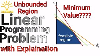 Lpp class12 Minimum Value with Unbounded region [upl. by Selec888]