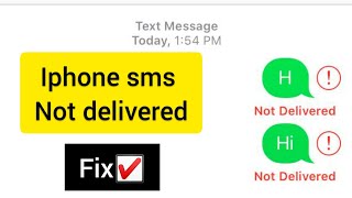 How to fix message not delivered not send in iPhone 567amp8 [upl. by Adiesirb]