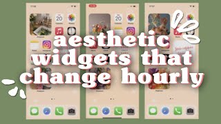 aesthetic widgets that change hourlydaily  pinterest ios 14 widget vertical video [upl. by Leaper933]