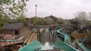 PORT AVENTURA  Silver River Flume troncos [upl. by Intirb]