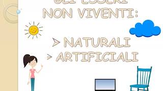 ESSERI NON VIVENTI NATURALI E ARTIFICIALI  CLASSE PRIMA [upl. by Sherris480]