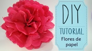 DIY Tutorial  Como hacer flores de papel Crepe o China  Kaele ☁ [upl. by Nnep]