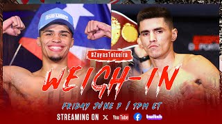 Xander Zayas vs Patrick Teixeira  WEIGHIN [upl. by Hess]