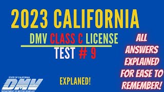 2023 California DMV written test real QnA guide for Class C license  Regular License [upl. by Meeks220]