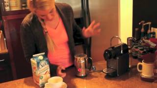 Nespresso Aeroccino Plus Frother Review Frothing Almond Milk [upl. by Sapphire504]