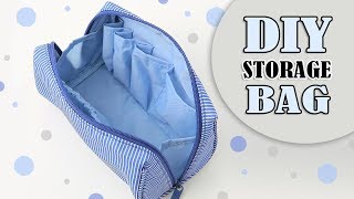 INDISPENSABLE DIY ZIPPER POUCH BAG IDEA  So Useful Purse Storage Bag Tutorial Cut amp Sew Method [upl. by Bartley]