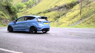 Fiesta Zetec S Full Miltek Exhaust amp Omex Rev Limiter Drive By [upl. by Nerek]