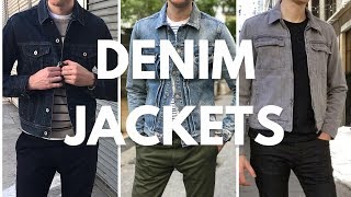 Mens DenimJean Jacket Lookbook  How To Wear amp Style [upl. by Farhsa]