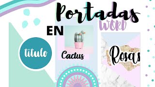 Portadas en Word 💜 Fernanda [upl. by Shellans48]