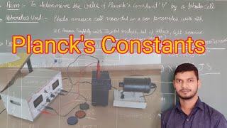 To determine the value of Plancks Constant h by Photo cell [upl. by Farika]