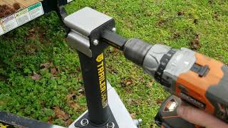 TRAILER VALET Drill Powered Trailer Jack REVIEW [upl. by Redwine]