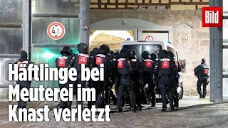 Gefängnismeuterei Polizei stürmt Knast in Thüringen  JVA Untermaßfeld [upl. by Aerdnaed284]