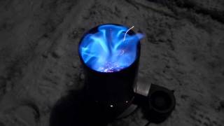 Camping Wood Gasification Stove Test 1 [upl. by Hansen825]