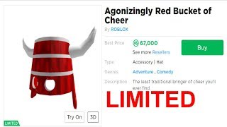 ROBLOX ANGONIZINGLY RED BUCKET OF CHEER IS LIMITED [upl. by Fiora311]