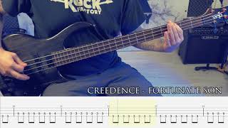 CREEDENCE  Fortunate Son BASS COVER  TAB [upl. by Akiehs]