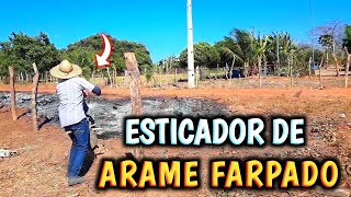 ✅COMO ESTICAR ARAME FARPADO SOZINHO [upl. by Lianne]