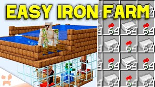 MINECRAFT 119 IRON FARM TUTORIAL  Easy Efficient [upl. by Caplan317]