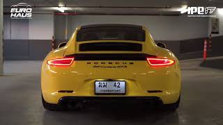 PORSCHE 991 CARRERA GTS  IPE F1 exhaust system [upl. by Aicirtak]